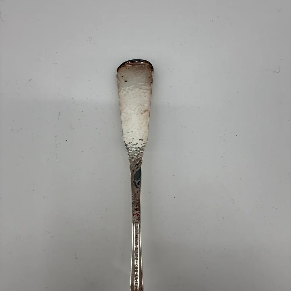 1881 Rogers Oneida Silverplate Bicentennial Serving Spoon‎ 1776-1976 Hammered 9